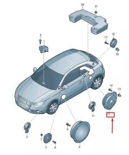 NEW AUDI A1 8X REAR DOOR SOUND LOUDSPEAKER 8X0035411B