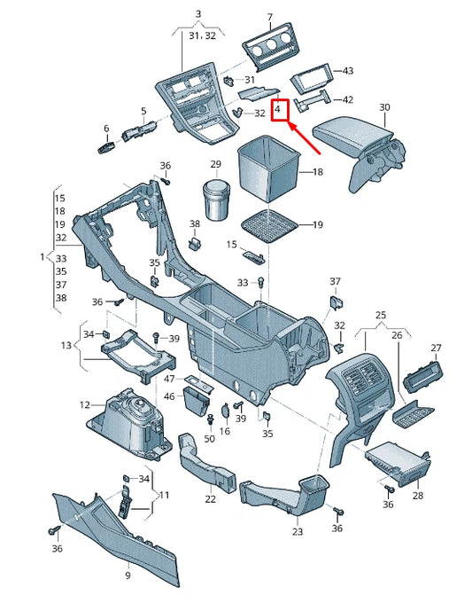 NEW VW TOURAN 5T STOWAGE COMPARTMENT INSERT LHD 5TB863330E9B9