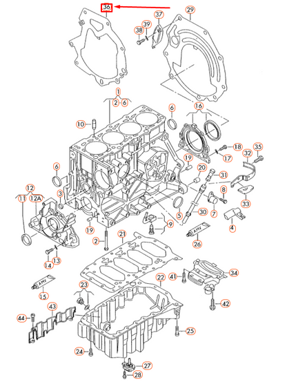 NEW AUDI A1 MK1 ENGINE TIMING COVER PLATE 06J103645D ORIGINAL