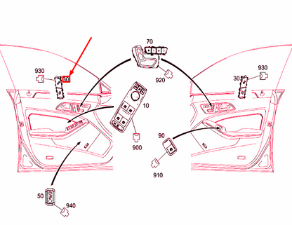 NEW MB CLA C117 FRONT LEFT DOOR LOCK CONTROL SWITCH LHD A20490584029107 ORIGINAL