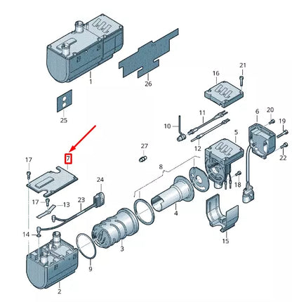 NEW VOLKSWAGEN CRAFTER 2F MK1 HEAT EXCHANGER HOUSING COVER 7D0819915A