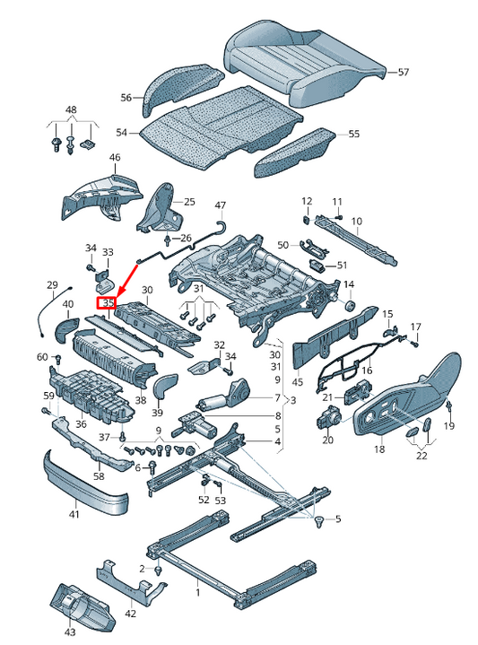 NEW AUDI Q7 4M FRONT SEAT ADJUSTMENT COVER 4M0881152 ORIGINAL