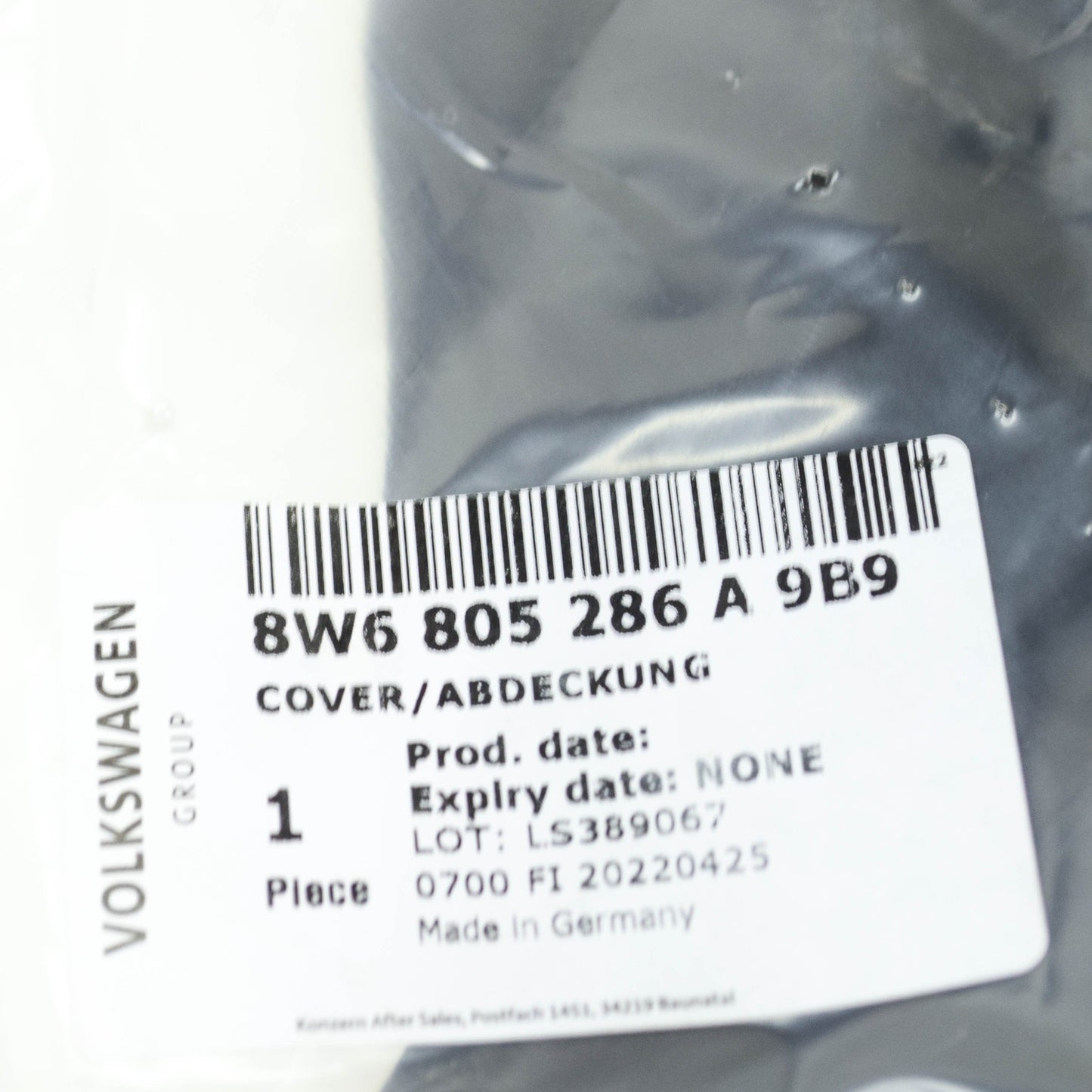 NEW AUDI A5 F5 FRONT RIGHT HEADLIGHT COVER 8W6805286A 9B9 8W6805286A9B9 ORIGINAL