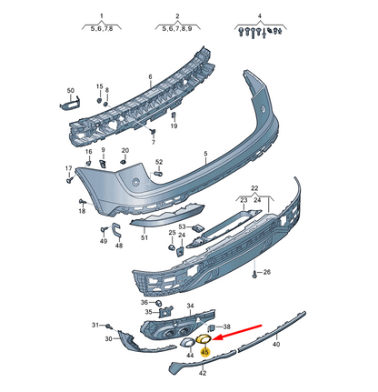 new audi q5 fy rear right inner trim 80f807834t94 original