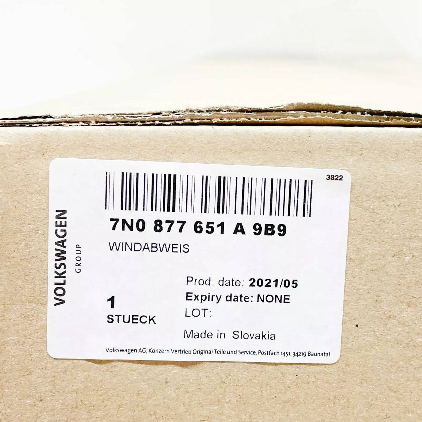 NEW VW TIGUAN 5N MK1 PANORAMA SUNROOF WIND DEFLECTOR 7N0877651A9B9 ORIGINAL