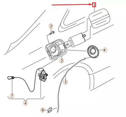 NEW AUDI A5 CONVERTIBLE 8F FUEL FILLER FLAP 8F0809907GRU ORIGINAL