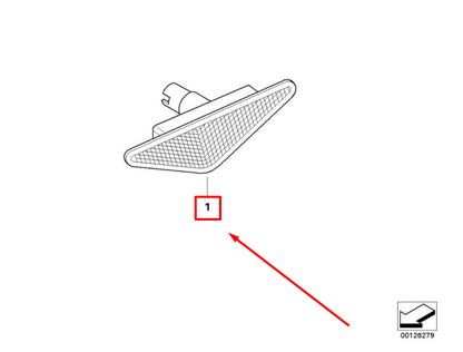 new bmw 3 e46 front right fender turn signal 6920686 63136920686 original