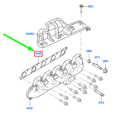 new ford transit mk3 exhaust manifold gasket 1712448 bk3q-9448-aa original