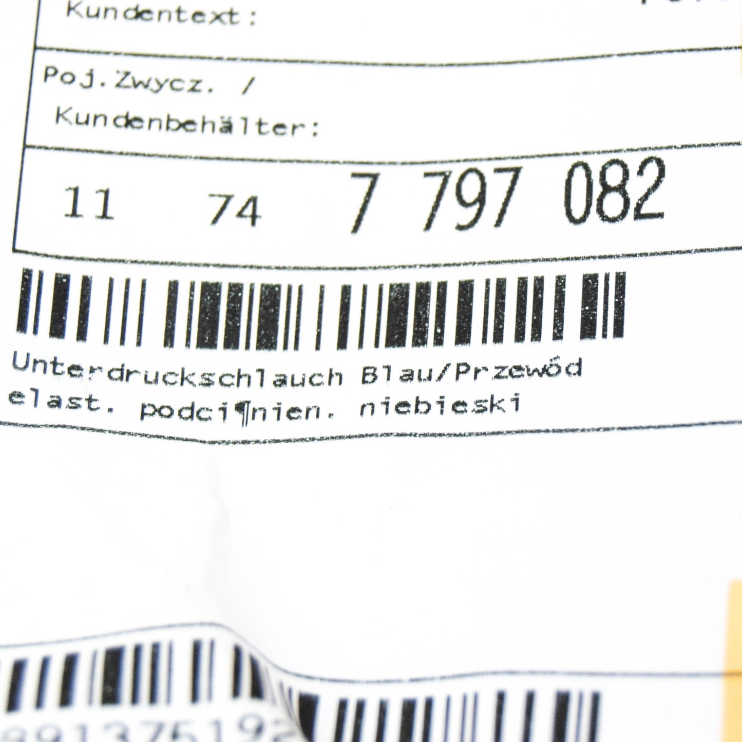 new bmw 1 series e81 vacuum hose 11747797082 7797082 original