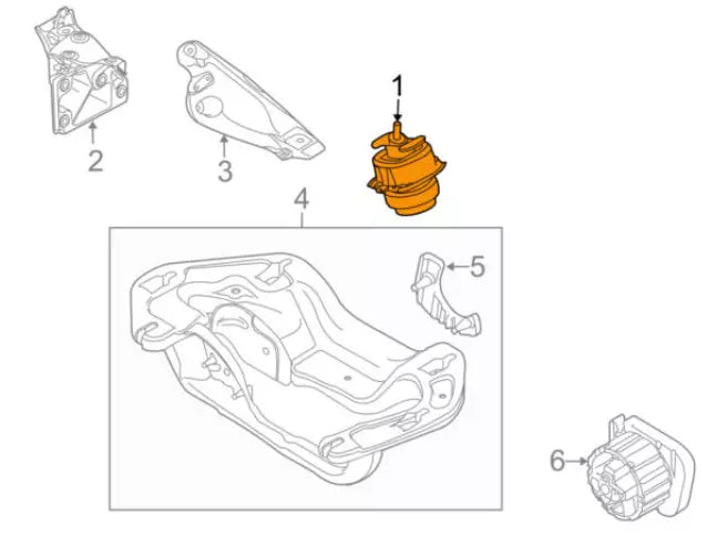 NEW BMW X5 E70 ENGINE MOUNT 22116795418 6795418 ORIGINAL