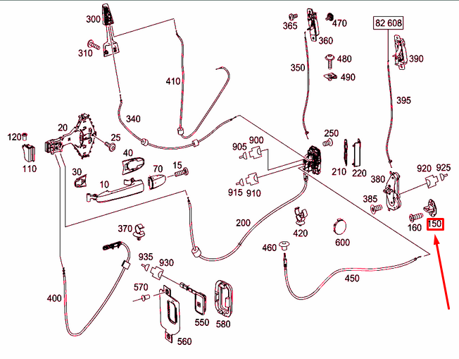 NEW MERCEDES-BENZ SPRINTER 906 REAR DOOR LOCK STRIKER A9067200204 ORIGINAL