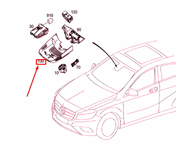 NEW MERCEDES-BENZ A W176 RAIN AND LIGHT SENSOR COVER RLS A17682111369051