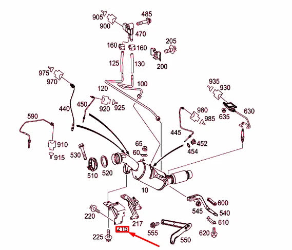 NEW MERCEDES-BENZ SPRINTER 906 EXHAUST SYSTEM BRACKET A9064920342 ORIGINAL