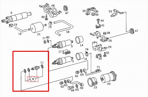 NEW MB S-CLASS W140 FUEL PUMP CHECK VALVE A0000900310 3.2 PETROL