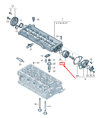 new audi q5 8r engine timing camshaft adjuster unit 03l109088 original
