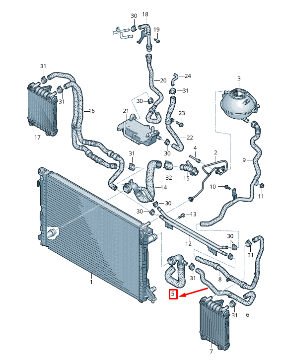 new audi q5 fy coolant hose with quick release coupling 80a122101bn original