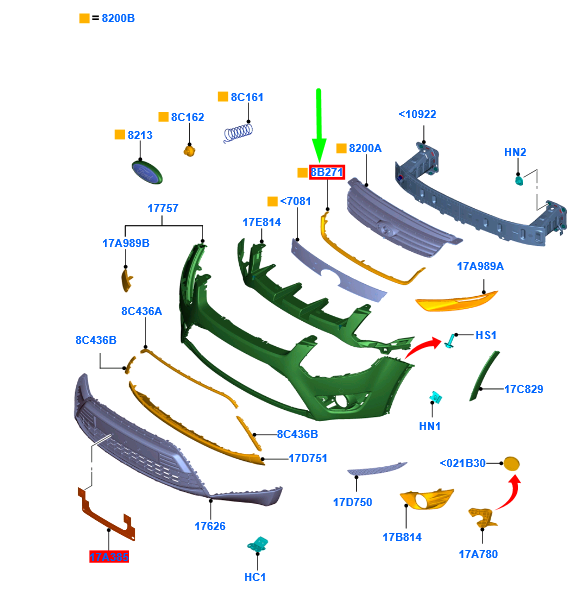 new ford kuga mk1 c394 front bumper upper radiator grille frame 1555245 original