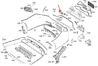 NEW MERCEDES-BENZ CLS C257 REAR BUMPER TOW EYE COVER A25788596009999 ORIGINAL