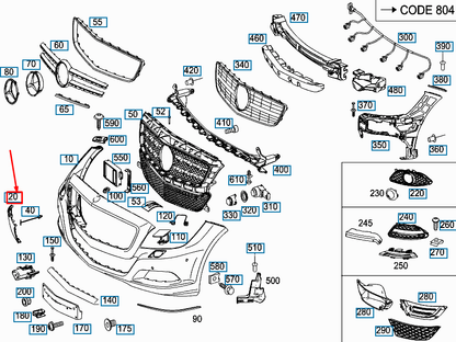 NEW MERCEDES-BENZ CLS C218 FRONT BUMPER TOWING EYE COVER A2188850126 ORIGINAL