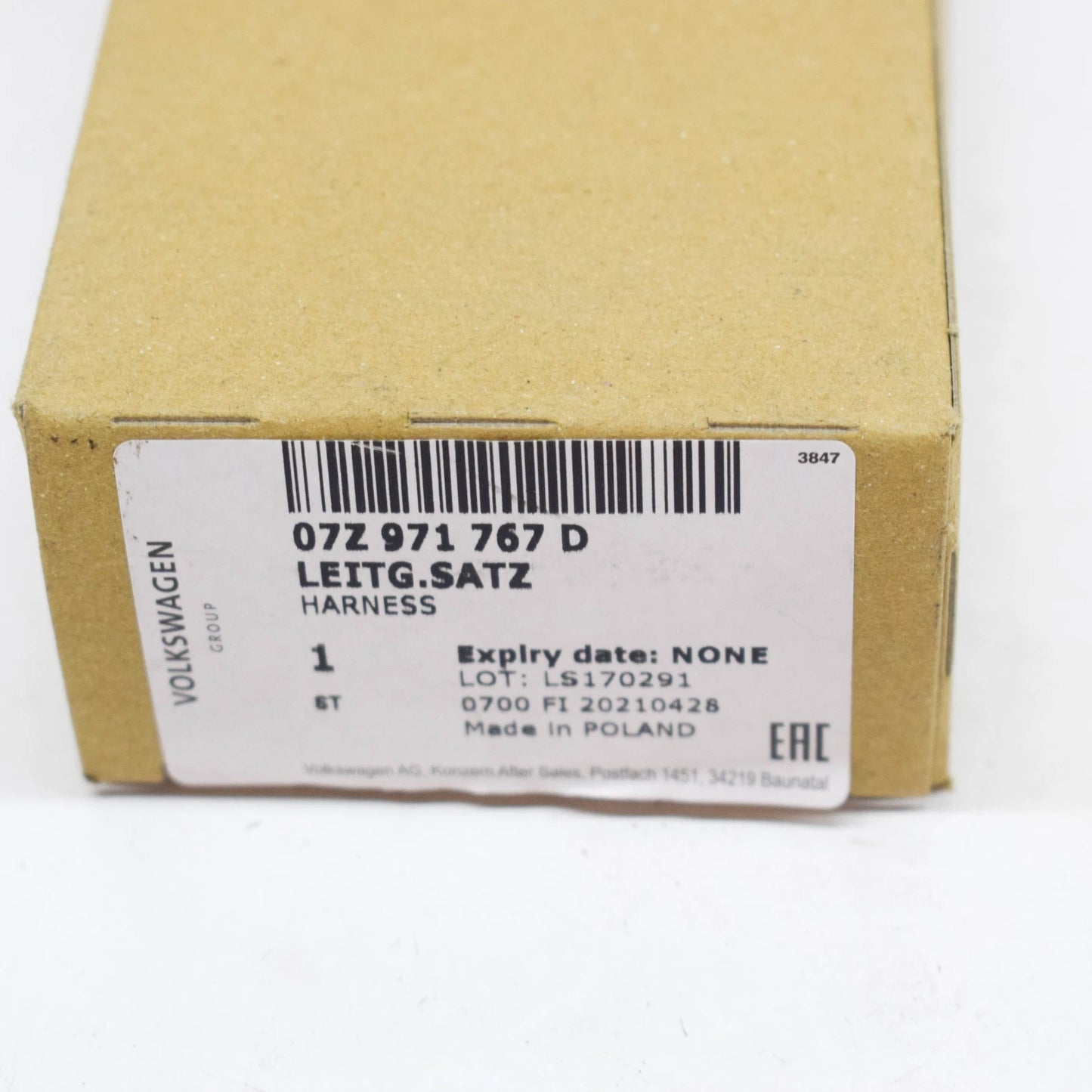 NEW VOLKSWAGEN TOUAREG 7L MK1 ALTERNATOR ADAPTER CABLE LOOM 07Z971767D