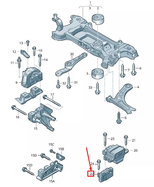 NEW VOLKSWAGEN CADDY 2K MK3 LEFT GEARBOX MOUNT 1K0199117CE