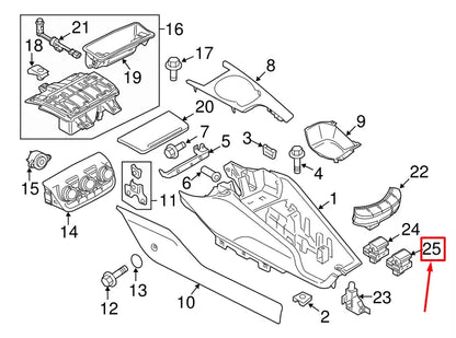 NEW AUDI TT ROADSTER 8J REAR WINDSCREEN SWITCH 8J79621275PR ORIGINAL