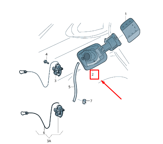 NEW AUDI Q3 8U FUEL TANK DOOR INSERT 8U0809906B ORIGINAL
