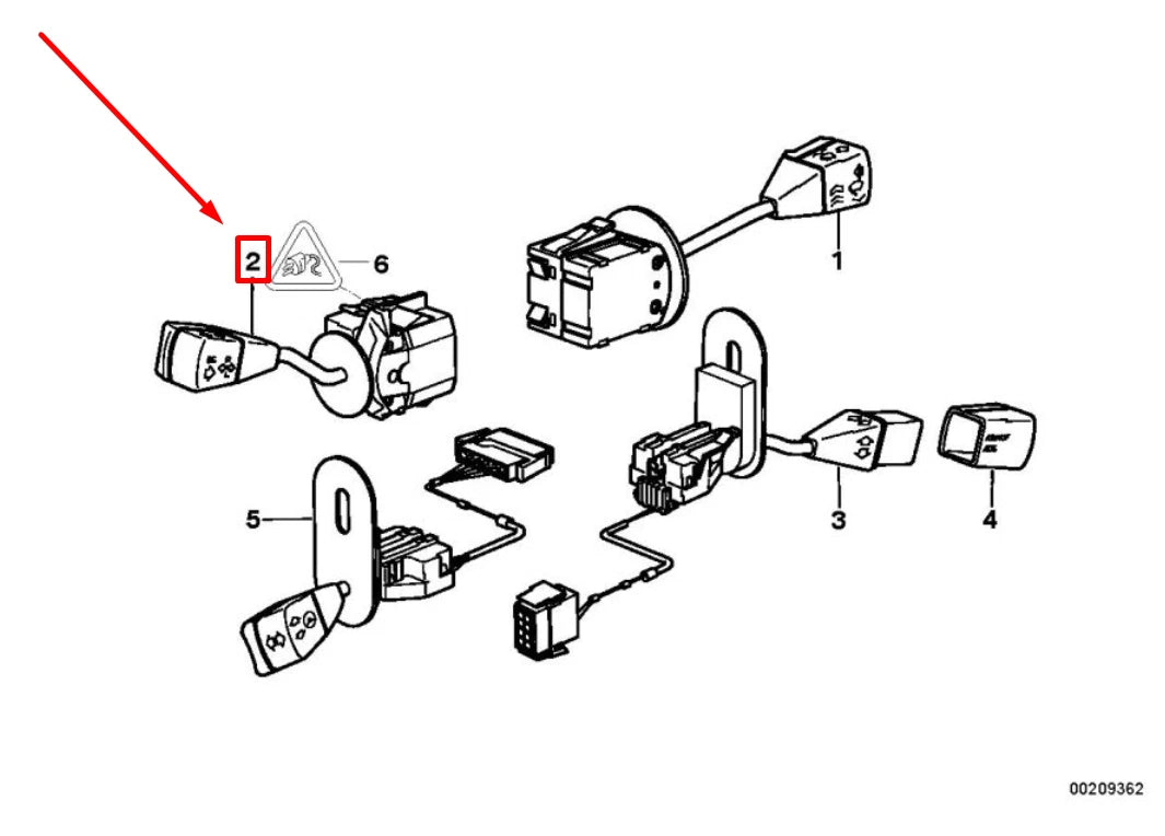 NEW BMW 3 COMPACT E36 TURN SIGNAL SWITCH 8360913 61318360913 ORIGINAL