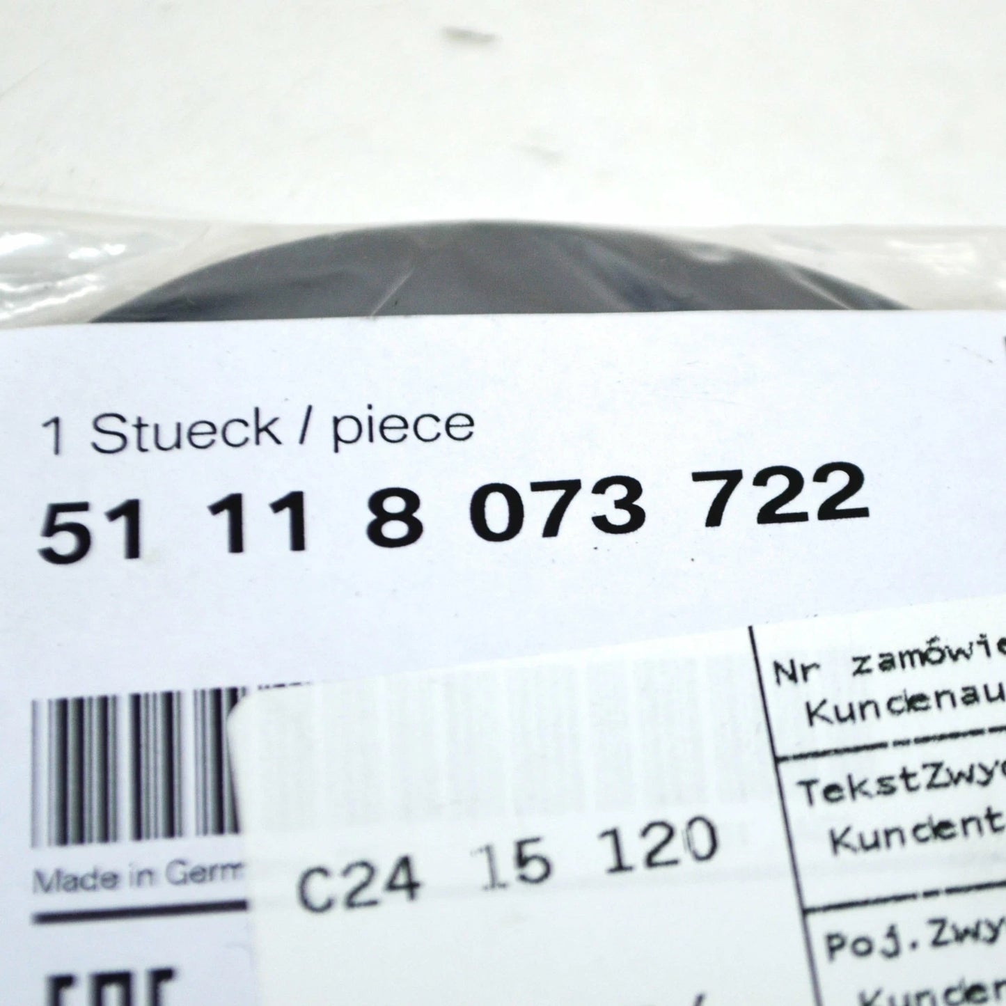 NEW BMW M5 F90 FRONT BUMPER TOW HOOK EYE M5 COVER 51118073722 ORIGINAL