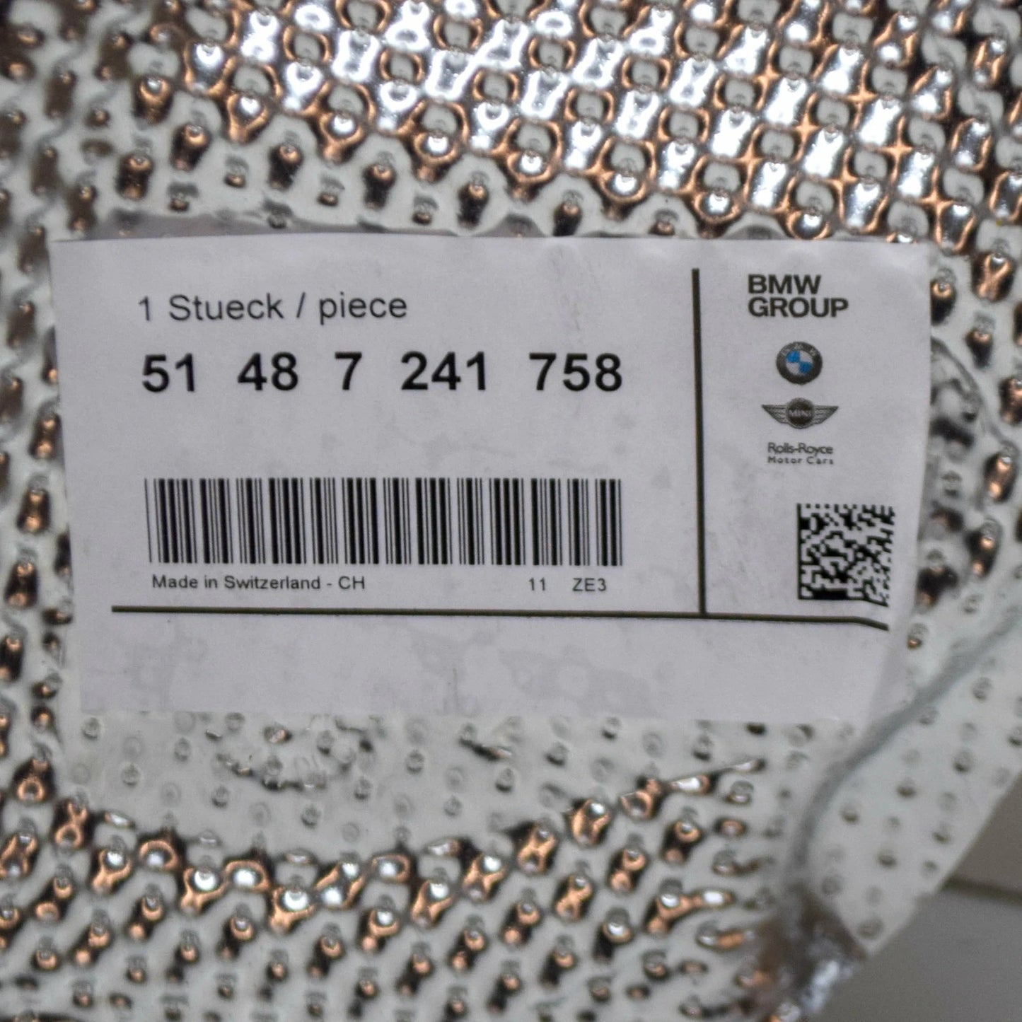 NEW BMW 1 F21 RIGHT ENGINE HEAT SHIELD PROTECTION 51487241758 ORIGINAL