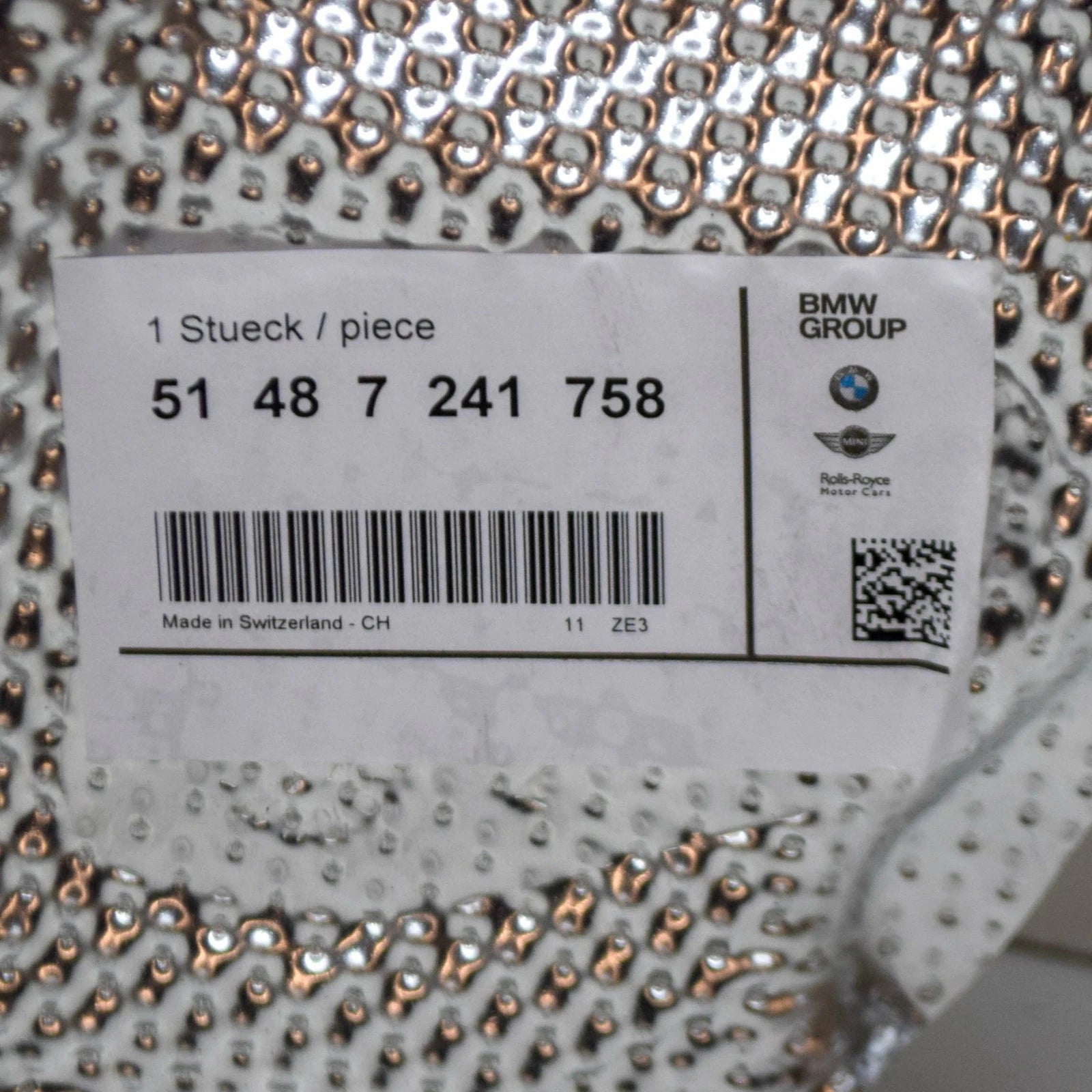 NEW BMW 1 F21 RIGHT ENGINE HEAT SHIELD PROTECTION 51487241758 ORIGINAL