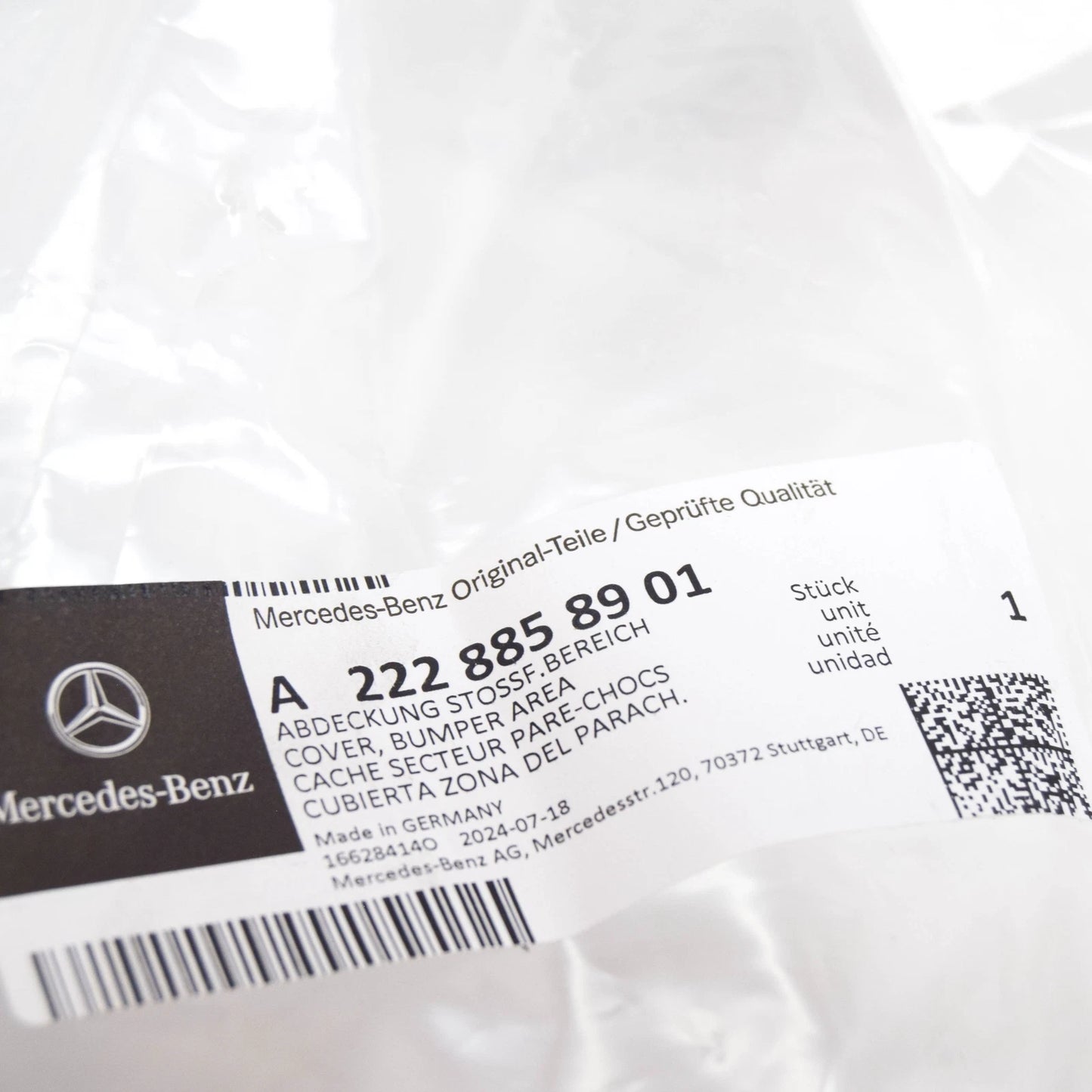 NEW MERCEDES-BENZ S W222 REAR BUMPER LEFT SIDE COVER A2228858901 ORIGINAL