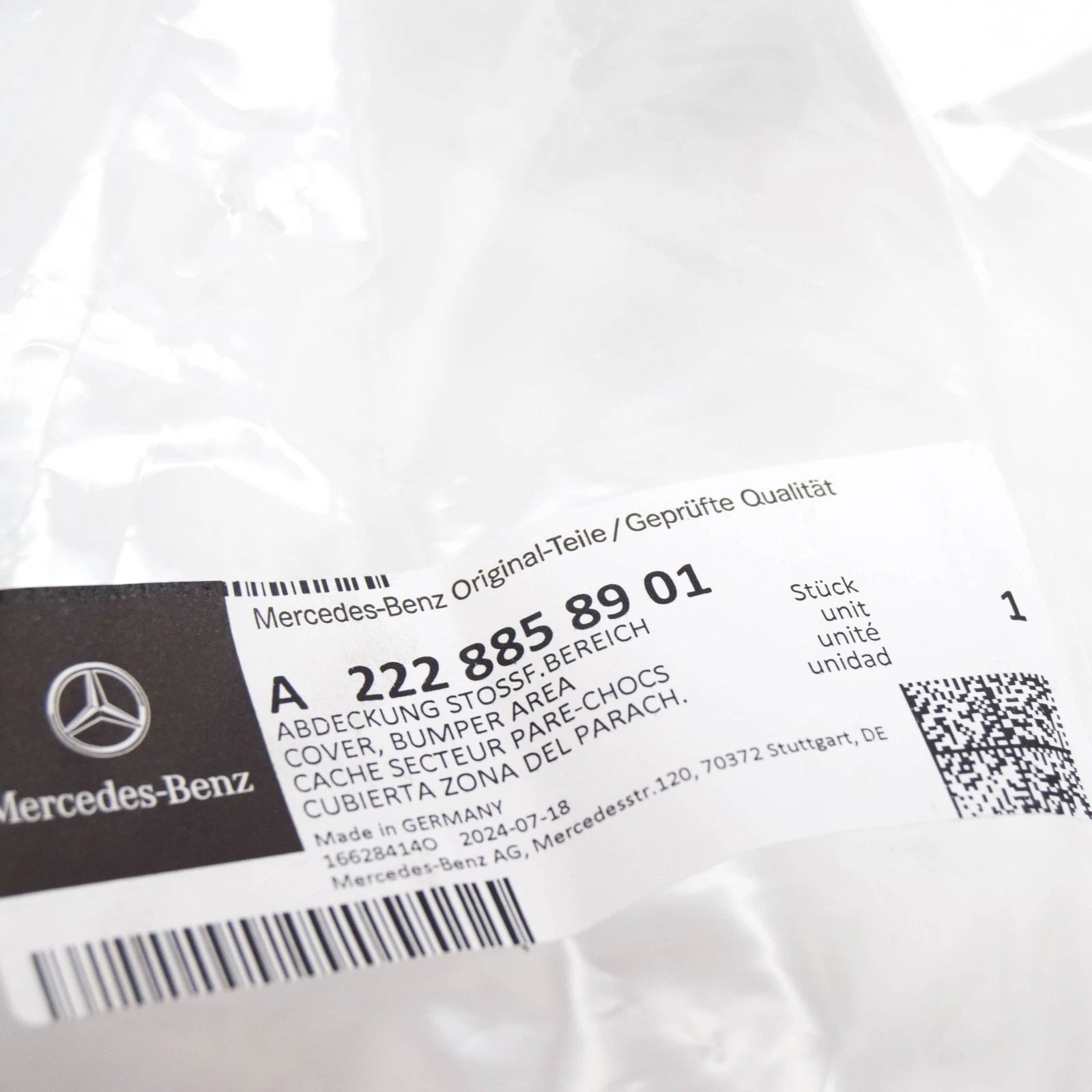 NEW MERCEDES-BENZ S W222 REAR BUMPER LEFT SIDE COVER A2228858901 ORIGINAL