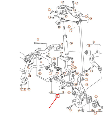 NEW AUDI A4 B8 FRONT RIGHT FRONT WISHBONE LINK 8K0407152F ORIGINAL