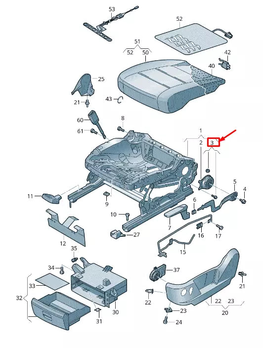 NEW VW SHARAN 7N FRONT SEAT HEIGHT ADJUSTMENT 5N0898053
