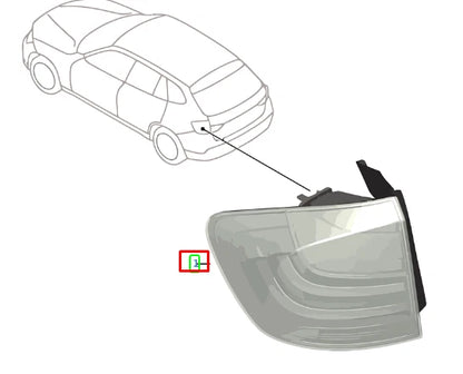 NEW BMW X1 E84 REAR BUMPER RIGHT TAILLIGHT 63212992478 2992478 ORIGINAL