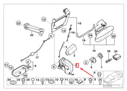 NEW BMW 7 E38 REAR LEFT DOOR LATCH LOCK ACTUATOR 51228125671 8125671 ORIGINAL