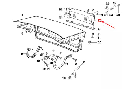 NEW BMW 5 E34 TRUNK LID COVER 51132230430 2230430 ORIGINAL
