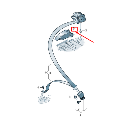 new audi a5 f5 rear right seat belt guide 8w6857792 rw1 8w6857792rw1 original