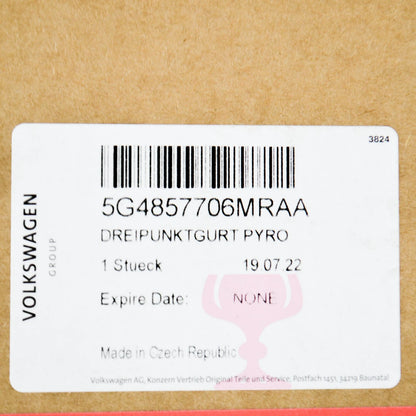 NEW VW GOLF VII 5G MK7 FRONT RIGHT SEATBELT LHD 5G4857706MRAA ORIGINAL