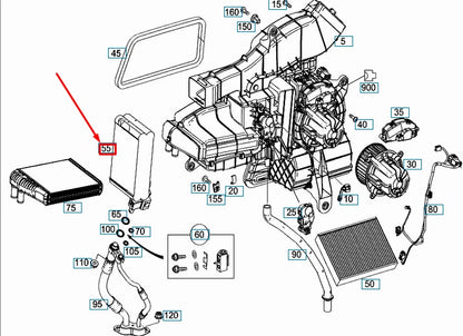 NEW MERCEDES-BENZ VITO W447 A/C EVAPORATOR A0008306501