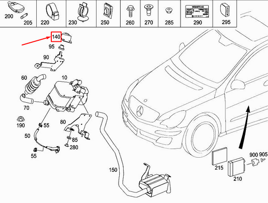 new mercedes-benz r w251 heater unit bracket a2515000431 original