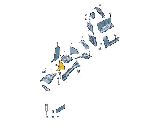 NEW VOLKSWAGEN CRAFTER SZ FRONT LEFT CLOSING ELEMENT 2N0805143