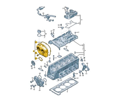 NEW AUDI Q5 FY ENGINE TIMING COVER 06Q103269C