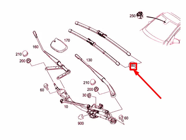 NEW MERCEDES-BENZ B W246 FRONT WIPER BLADE SET RHD A2468201345 ORIGINAL
