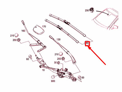 NEW MERCEDES-BENZ B W246 FRONT WIPER BLADE SET RHD A2468201345 ORIGINAL