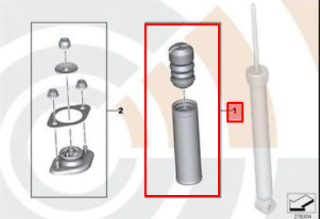 new bmw 3 e36 rear shock absorber protective tube repair kit 33502290318