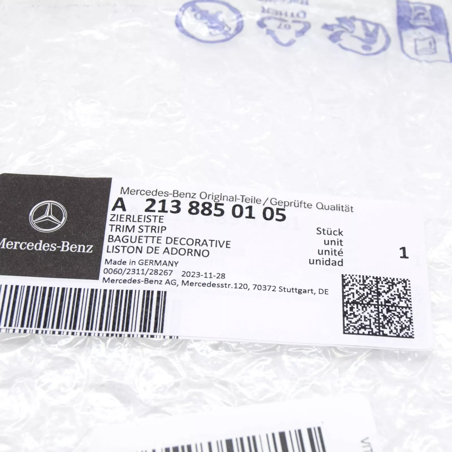 NEW MERCEDES-BENZ E W213 AMG FRONT LEFT BUMPER SPOILER TRIM A2138850105 ORIGINAL