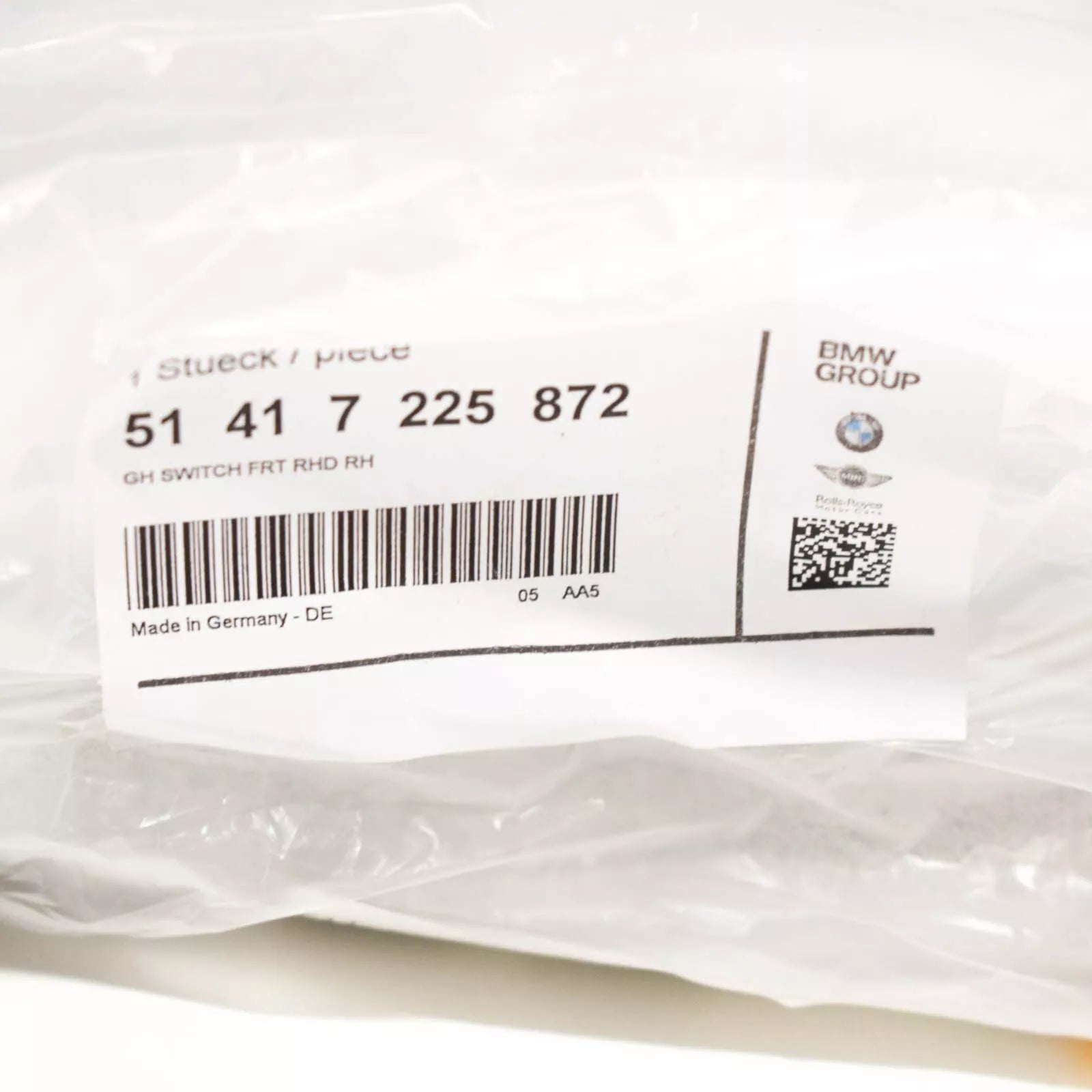 NEW BMW 5 F10 FRONT RIGHT DOOR INTERIOR HANDLE 51417225872 RHD ORIGINAL