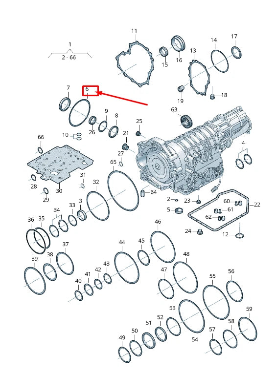 NEW AUDI Q5 8R RADIAL SHAFT O-RING 01V409133A ORIGINAL